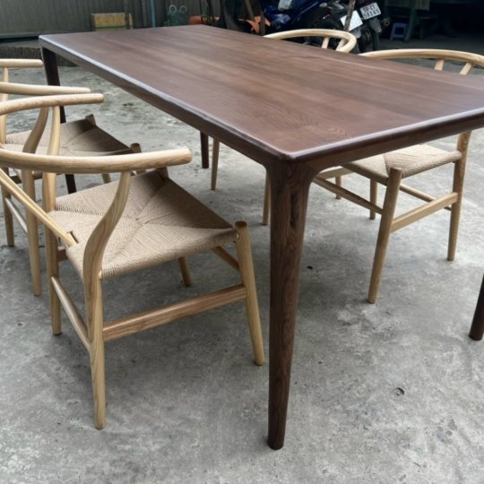 Bộ bàn ăn neva kết hợp với nhiều loại ghế