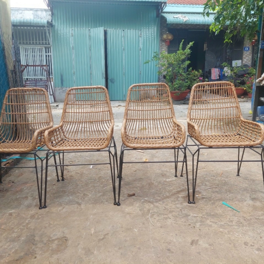 Ghế ngoài trời đan dây mây nhựa MN01