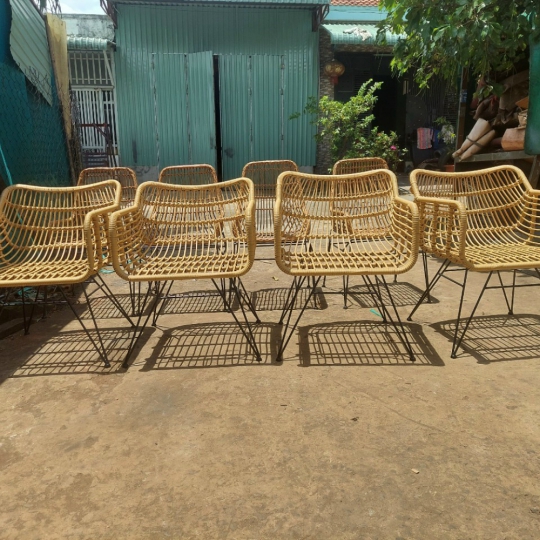 Ghế ngoài trời đan dây mây nhựa MN02