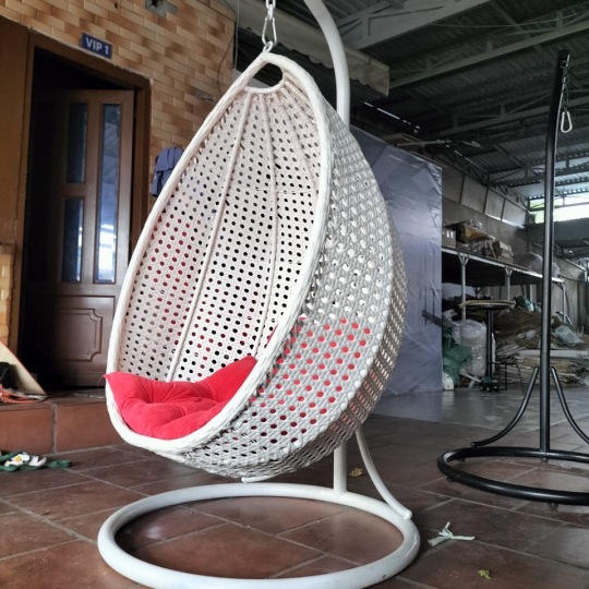 Xích Đu Đơn Đan Hoạ Tiết Mắt Cáo